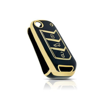 TPU Key Cover Compatible with Mahindra Bolero 2020+ Marrazo Scorpio 2019+ Thar 2020+ TUV 300 Plus. (Black)