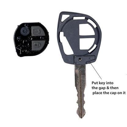 Combo Remote Key Replacement Shell with Premium Key Cover Compatible with Maruti Suzuki Baleno, Brezza, Ciaz, Celerio, Ignis, Ertiga, S-Cross, S-Presso, Swift & Dzire Black (Pack of 1)