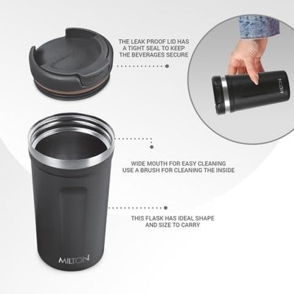 Spare Lid for Corral Mug 350ml/450ml | Compatible with Milton Thermosteel Travel Mug | Leak-Proof Screw Cap Replacement | BPA-Free Lid for Hot & Cold Mug (Bottle Not Included)