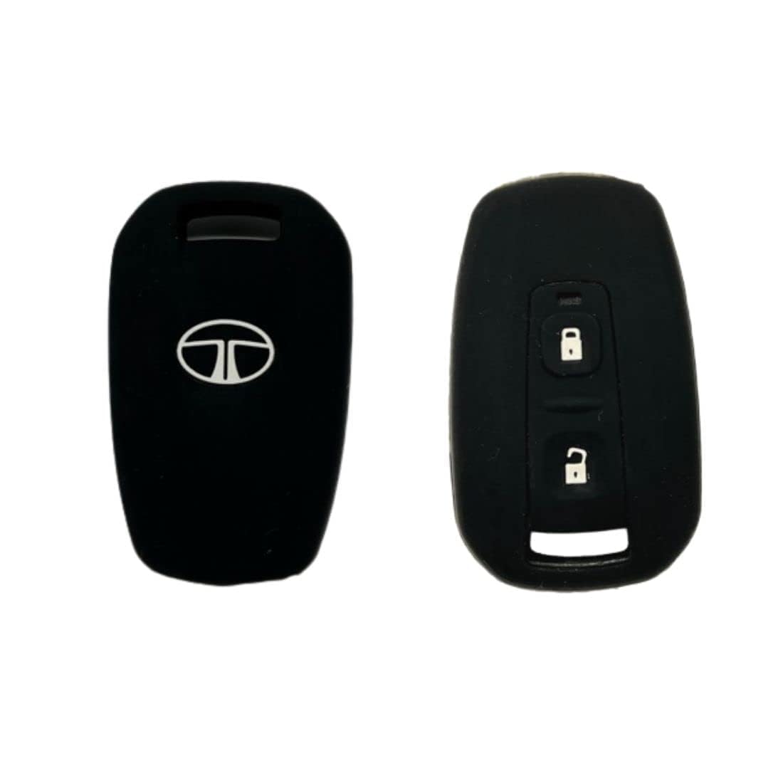 RF REDFOXX Key Shell Silicon Key Cover for Tata Indica/Vista/Manza (Black)