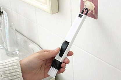 Plastic Corners & Edges Dust Multipurpose Use Cleaning Brush for Window Frame, Keyboard with Mini Dustpan