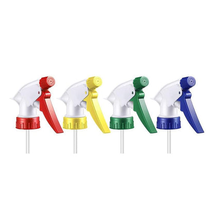 Spray Bottle Trigger Nozzles, Multi-Colour Pack of 4, Adjustable Sprayer Heads for Cleaning and Gardening