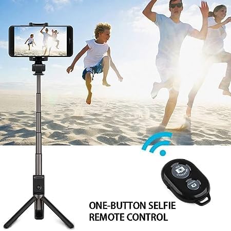 RF REDFOXX Bluetooth Remote Controller Shutter Button for Selfie Stick Compatible with All Devices (Android & iOS Phones Only)