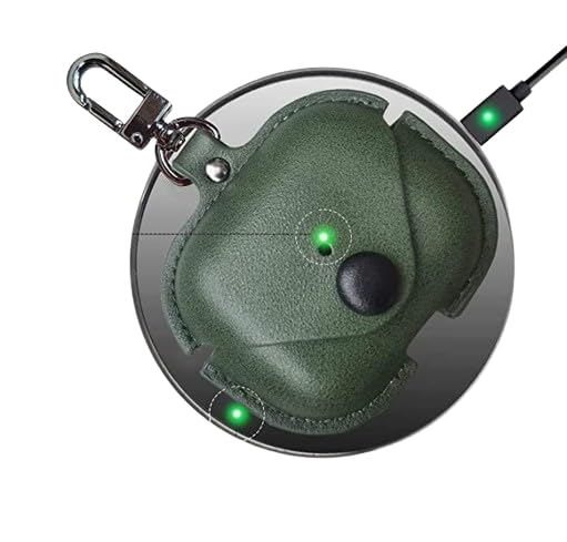 RedFoxx Soft Leather Shockproof Cover Case with Free Keychain Compatible with Apple AIRPODS PRO 2, Leather Case Airpod Pro 2 (Dark Green)