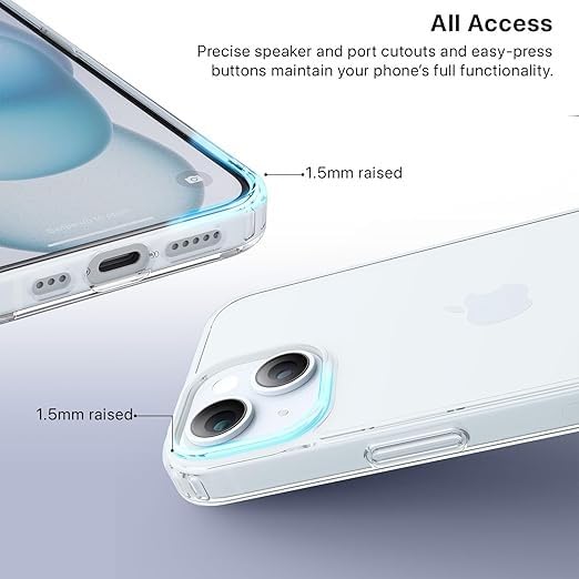 Compatible with i-Phone 11 Clear Case | Slim Shockproof Silicon & TPU Back Cover with Camera | Anti-Yellowing Scratch Resistant Transparent Phone Case for iPhone 11 (iPhone 15 Plus)