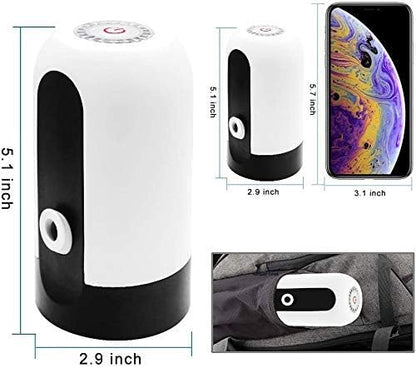 RF REDFOXX ater Dispenser, Portable Water Bottle Pump for Universal 3, 4 and 5 Gallon with USB Electric Charging and Automatic Off Switch Black