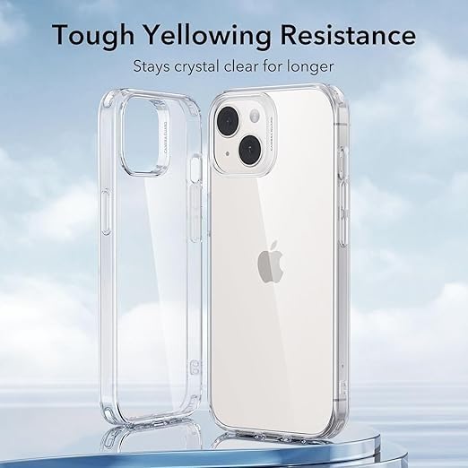 RF REDFOXX Compatible with i-Phone 11 Clear Case | Slim Shockproof Silicon & TPU Back Cover with Camera | Anti-Yellowing Scratch Resistant Transparent Phone Case for iPhone 11 (iPhone 15)