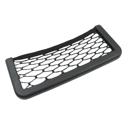 Car Storage Organizer Net Bag | Stick-On Mesh Pocket for Car Seat, Side Door & Dashboard | Phone, Purse & Small Item Holder