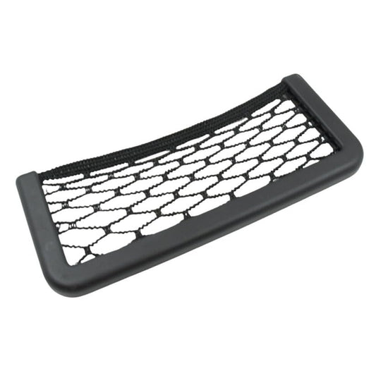 Car Storage Organizer Net Bag | Stick-On Mesh Pocket for Car Seat, Side Door & Dashboard | Phone, Purse & Small Item Holder