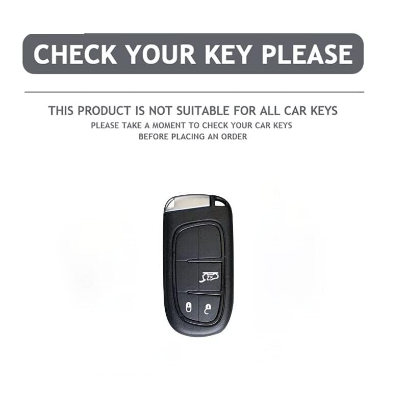 RF REDFOXX Gold Border TPU Key Cover Compatible with Jeep Compass Trailhawk Meridian Push Button Smart Key (Black)