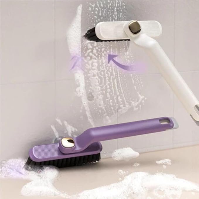 Multi-Function Bathroom Cleaning Brush - Hard Bristle Rotating Crevice Gap Cleaning Brush for Tiles, Bathroom, and Floor Cleaning Pack of 1 (Multi-Colour).