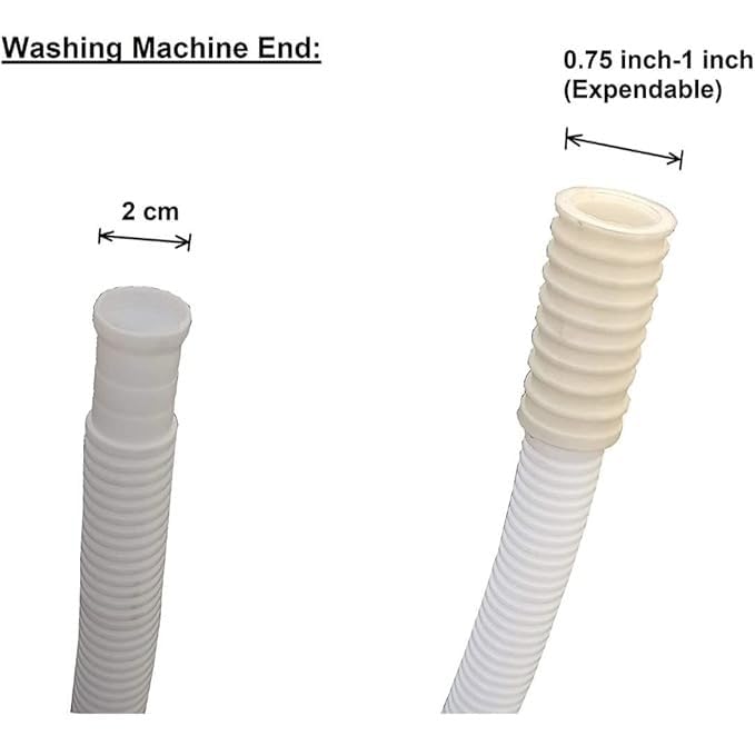 2 Meter Washing Machine Inlet Hose Pipe | Universal Water Inlet Pipe Compatible with LG, Samsung, Whirlpool, Haier, IFB, Videocon, Panasonic, Onida & All Semi Automatic Washing Machines (2m)
