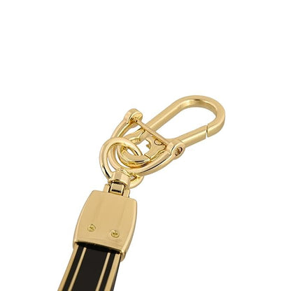 Key Cover, Key-Chain, TPU Key Cover, 4 Button Smart Key, Push Button Start Models, Compatible with Kia Seltos, Sonet, Carens, Gold Black