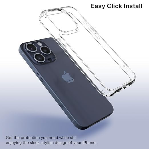 RF REDFOXX Compatible with i-Phone 11 Clear Case | Slim Shockproof Silicon & TPU Back Cover with Camera | Anti-Yellowing Scratch Resistant Transparent Phone Case for iPhone 11 (iPhone 15 Pro)