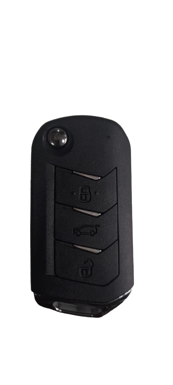 Key Shell Compatible for SCORPIRO BS6, Mahindra Thar, Marazzo, New Bolero NEO- 3 Button flip Key ( Without Blade )