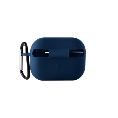 RedFoxx Soft Silicon Shockproof Cover Case with Free Keychain Compatible with Apple AIRPODS PRO 2, Leather Case Airpod Pro 2 (Dark Blue)