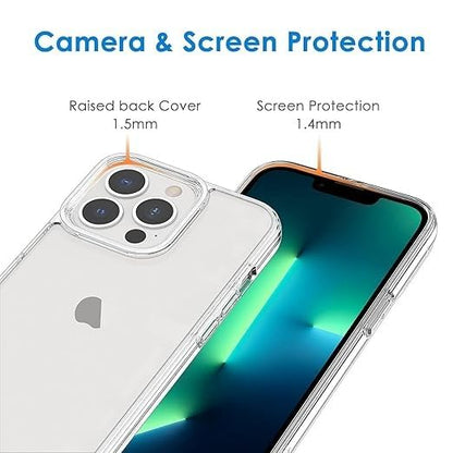 RF REDFOXX Compatible with i-Phone 11 Clear Case | Slim Shockproof Silicon & TPU Back Cover with Camera | Anti-Yellowing Scratch Resistant Transparent Phone Case for iPhone 11 (iPhone 13 Pro)