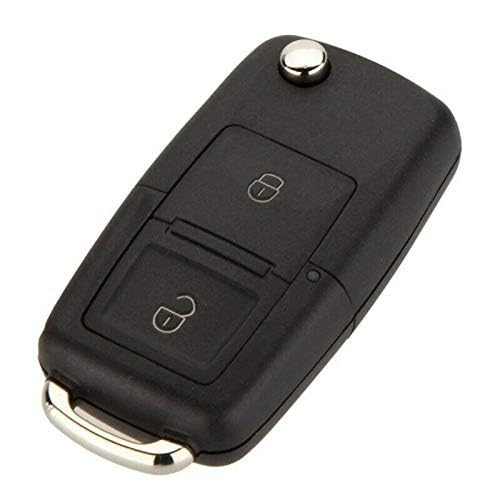 2-Button Remote Car Key Shell Compatible with Skoda Octavia & Fabia (Up to 2009) | Replacement Key Housing Case | Durable ABS Protection | Black | Pack of 1 (Key Shell Only)