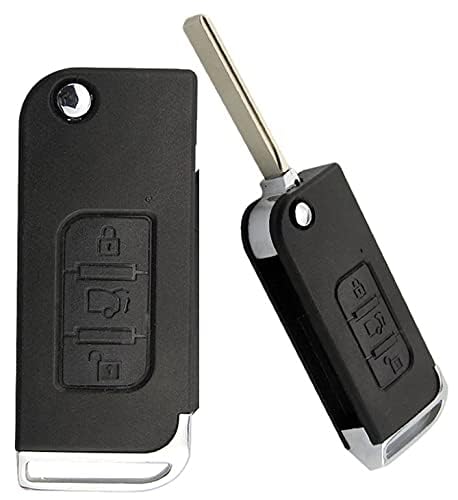 flip Key Shell fit for Mahindra XUV 500, 3 Buttons Key, Black