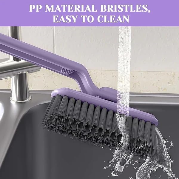 RF REDFOXX Multi-Function Bathroom Cleaning Brush - Hard Bristle Rotating Crevice Gap Cleaning Brush for Tiles, Bathroom, and Floor Cleaning (Pack of 1, Multi-Colour).