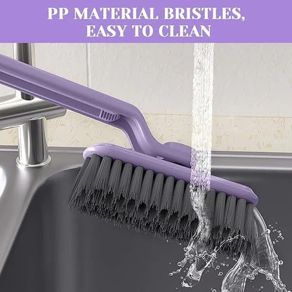 RF REDFOXX Multi-Function Bathroom Cleaning Brush - Hard Bristle Rotating Crevice Gap Cleaning Brush for Tiles, Bathroom, and Floor Cleaning (Pack of 1, Multi-Colour).