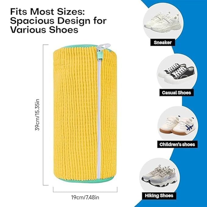 Shoe Washing Machine Bag with Zipper – Durable Laundry Bag for Safe Sneaker & Shoe Cleaning in Washers and Dryers, Ideal for Protecting Shoes (Pack of 1)