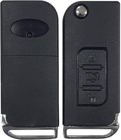 flip Key Shell fit for Mahindra XUV 500, 3 Buttons Key, Black