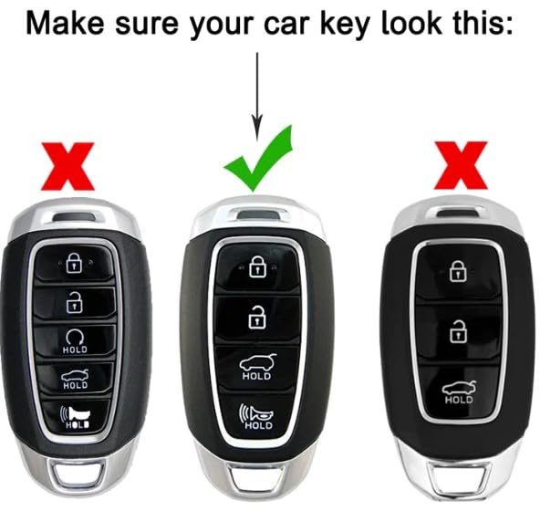 TPU Key Cover Compatible with Hyundai New Verna 2020 Tucson 2021. (White)