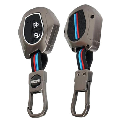 Metal Key Cover Compitable for Suzuki Swift | Ertiga | Wagonr | Celerio | Swift Dzire | Alto | Fronx | Breza | S Presso | Ignis 2 Button Remote Key