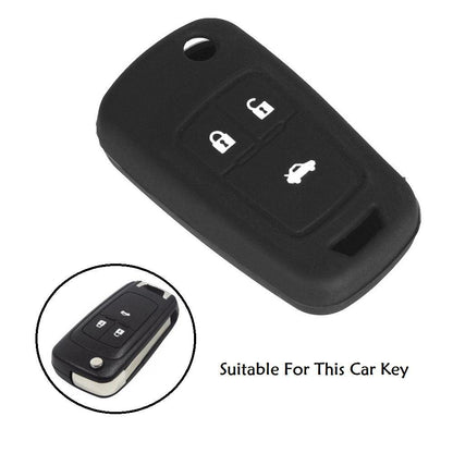 Silicon Key Cover for Chevrolet Cruze (Black)