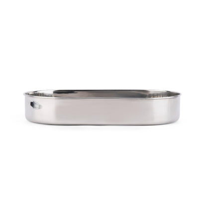 Spare Stainless Steel Oval Container Compatible with Milton Corporate Lunch Box | 0.5mm Thick DDQ Steel | Replacement Inner Container | Food-Grade & Durable