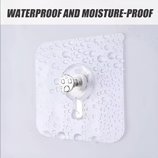 RF REDFOXX Adhesive Wall Hooks, Heavy-Duty, White, Set of 14, 10 x 10 cm, for Photo Frames, Keys and Shelves (15)