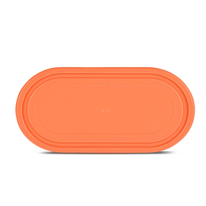 FreshLock Oval Tiffin Lid 650–675ml | Leak-Resistant Replacement Cover Compatible with Milton Steel Refresh Lunch Box | Secure Fit Container Lid (Orange)