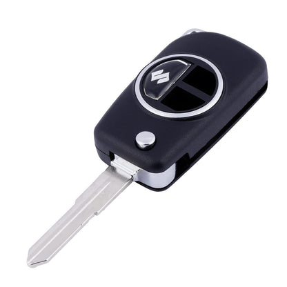 Flip Key Shell Compatible with Maruti Suzuki Swift, Baleno, WagonR, Jimny, Fronx – 2 Button Flip Key Casing (Not Compatible with Brezza, Ciaz, S-Cross) – Key Blade Needs Cutting.