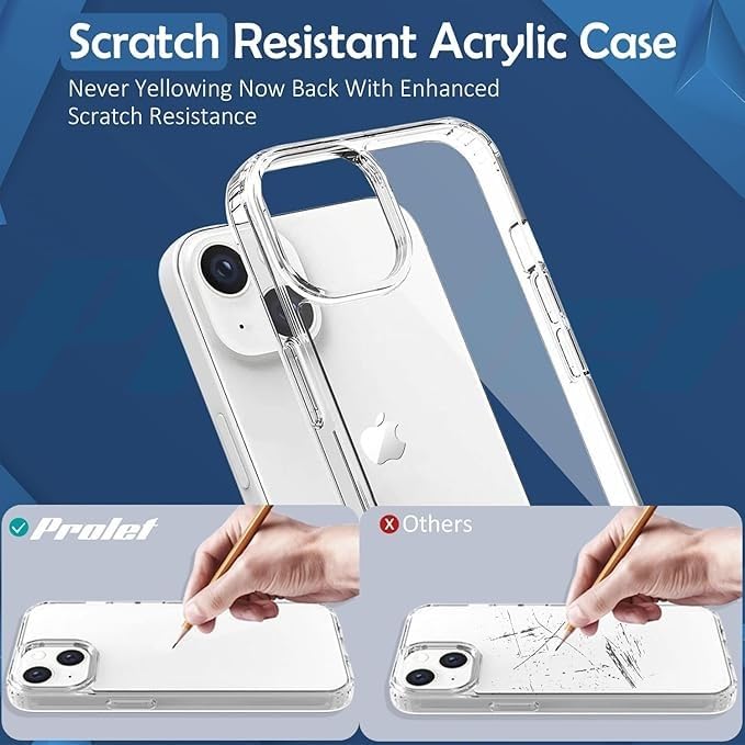 RF REDFOXX Compatible with i-Phone 11 Clear Case | Slim Shockproof Silicon & TPU Back Cover with Camera | Anti-Yellowing Scratch Resistant Transparent Phone Case for iPhone 11 (iPhone 14 Pro Max)