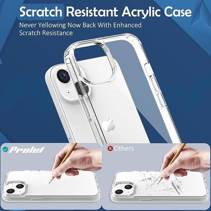 RF REDFOXX Compatible with i-Phone 11 Clear Case | Slim Shockproof Silicon & TPU Back Cover with Camera | Anti-Yellowing Scratch Resistant Transparent Phone Case for iPhone 11 (iPhone 14 Pro Max)