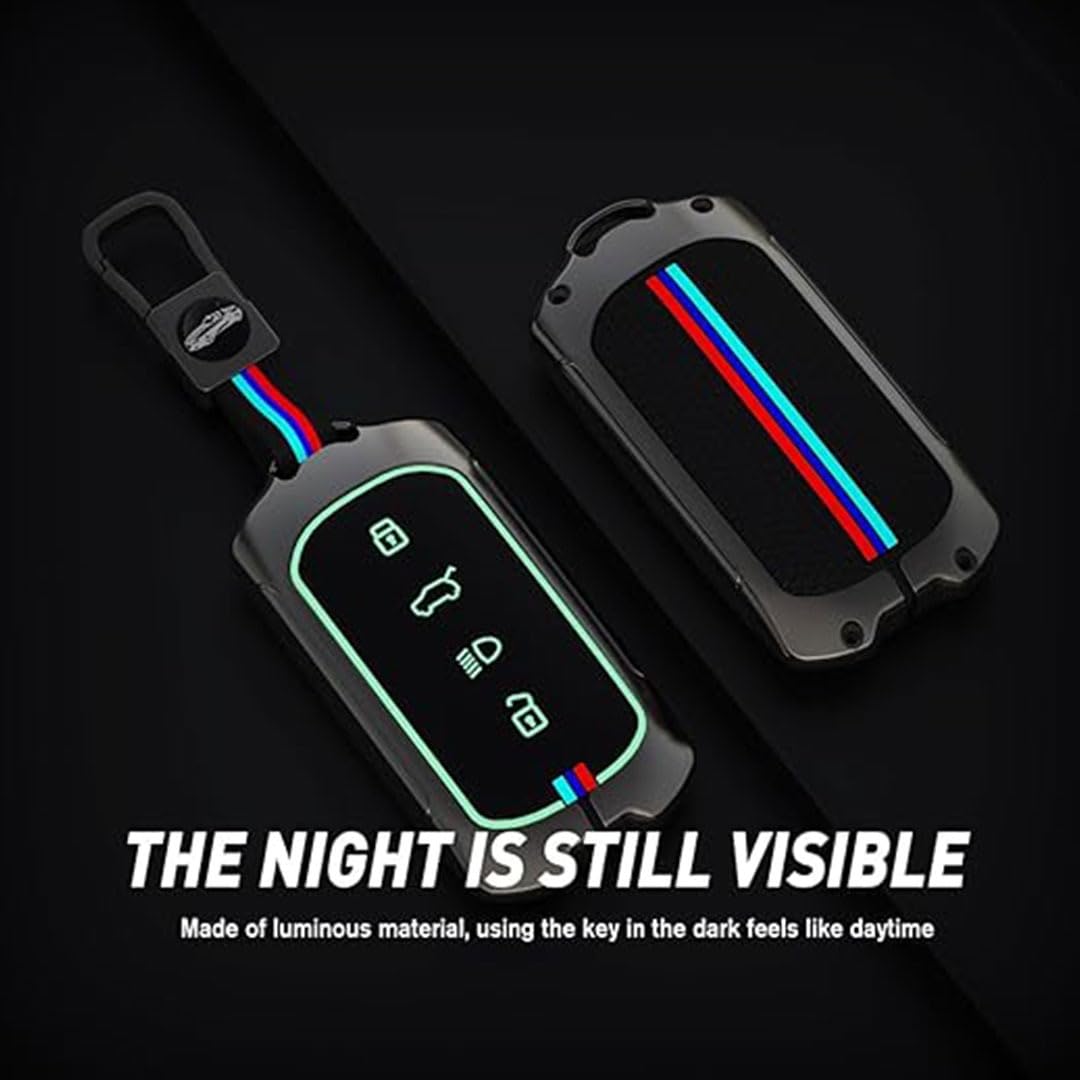 Metal Key Cover Compatible with 4-Button Smart Key – Durable, Stylish & Protective Key Case for Curvv & EV Models – Ultimate Protection for Your Key Fob.