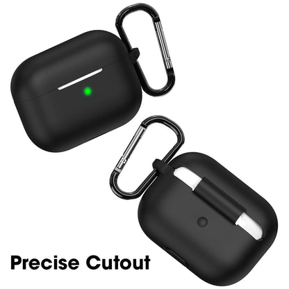RedFoxx Soft Silicon Shockproof Cover Case with Free Keychain Compatible with Apple AIRPODS PRO 2, Leather Case Airpod Pro 2 (Black)
