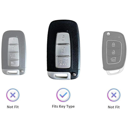 RF REDFOXX Hyundai Verna Creta, Compatible for i10 Grand, i20 Elite, i20 Car Accessories | Fluidic, Old i20, Santafe Push Button Smart Key | Car Key Cover | Protects and Personalizes Your Key .