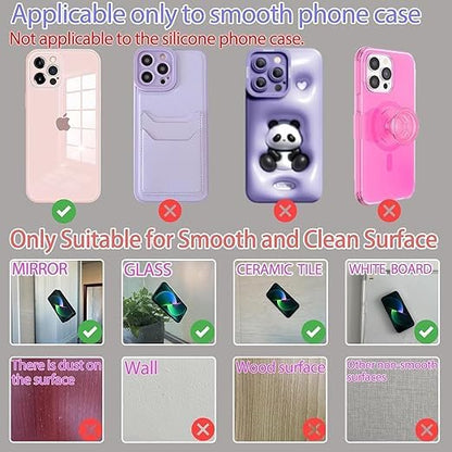 RF REDFOXX Suction Phone Case (Pack of 3, Multicolour) – Anti-Slip Silicone Back Cover, Multipurpose Hands-Free Sticky Pads for Selfies, Videos, Mirror, Shower, Car Dashboard & Windshield Mount.