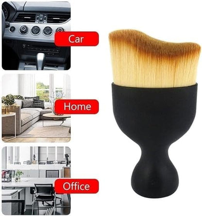 Car dust Cleaner Brushes, Auto Interior Soft Hair Removal Brush, Car Cleaning Brush Design Dirt Dust Clean Brush for Car, Home, Office, Computer, Keyboard Engine and Dashboard (1PCs)