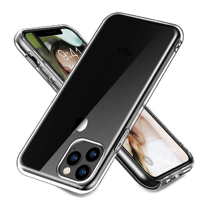 RF REDFOXX Clear Protective Case for iPhone 11 Pro, Transparent Soft Silicone, Shockproof