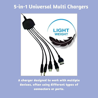 RF REDFOXX 5 in 1 Universal Multi Pin Charger with Cable