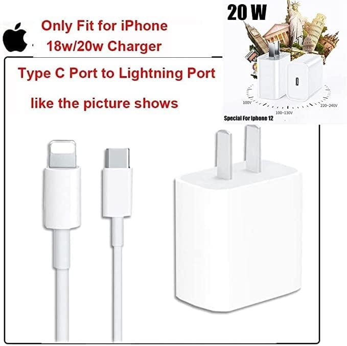 RF REDFOXX Silicone Protective Case for Apple 20W & 18W iPhone USB-C Power Adapter Charger and for USB Lightning Cable, 3D Case for iPhone Charger - 18W/20W (Night Furry) Multicolor