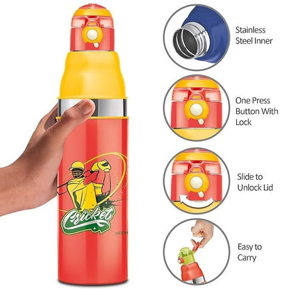 Spare Assembly Lid Compatible with Milton Kool Stunner Kids Water Bottle | Fits 900ml / 1000ml (Assembly Type – 600ml Drinking Capacity) | Leak-Proof Sipper Lid | BPA-Free | Red