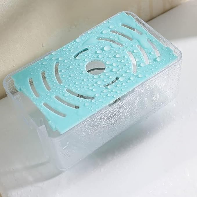 2-in-1 Portable Laundry Rolling Soap Box – Soap Bar Dispenser with Rubber Roller, Foaming Soap Saver, Drain Holes & Spring Mechanism – Travel Soap Holder (12.2L x 7.2W cm, Multicolor)