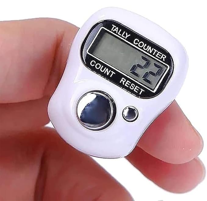 5-Digit Tally Clicker Counter Finger Ring | Electronic Digital Counting Machine for Cricket Umpire, Mantra Jap, Prayer, Meditation & Multipurpose Counting | Pack of 3 (Multicolor, Plastic)