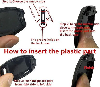 Key Shell, 2 Button Key Shell,Key Cover, Compatible for Honda Civic, City, Amaze, Brio, Jazz, Wrv, CRV etc