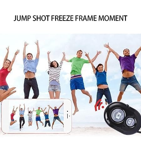 RF REDFOXX Bluetooth Remote Controller Shutter Button for Selfie Stick Compatible with All Devices (Android & iOS Phones Only)