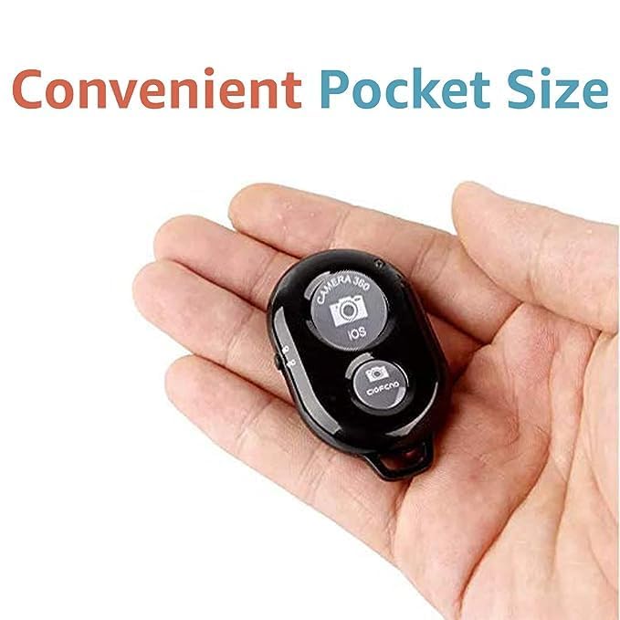 RF REDFOXX Bluetooth Remote Controller Shutter Button for Selfie Stick Compatible with All Devices (Android & iOS Phones Only)
